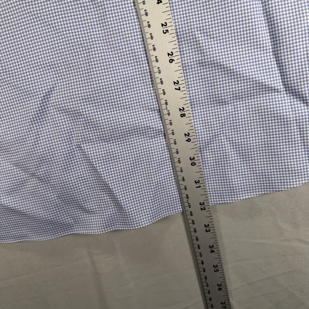 Proper Cloth Button Up Shirt Mens XL Blue Check Long Sleeve Non Iron Picnic - Picture 8 of 9